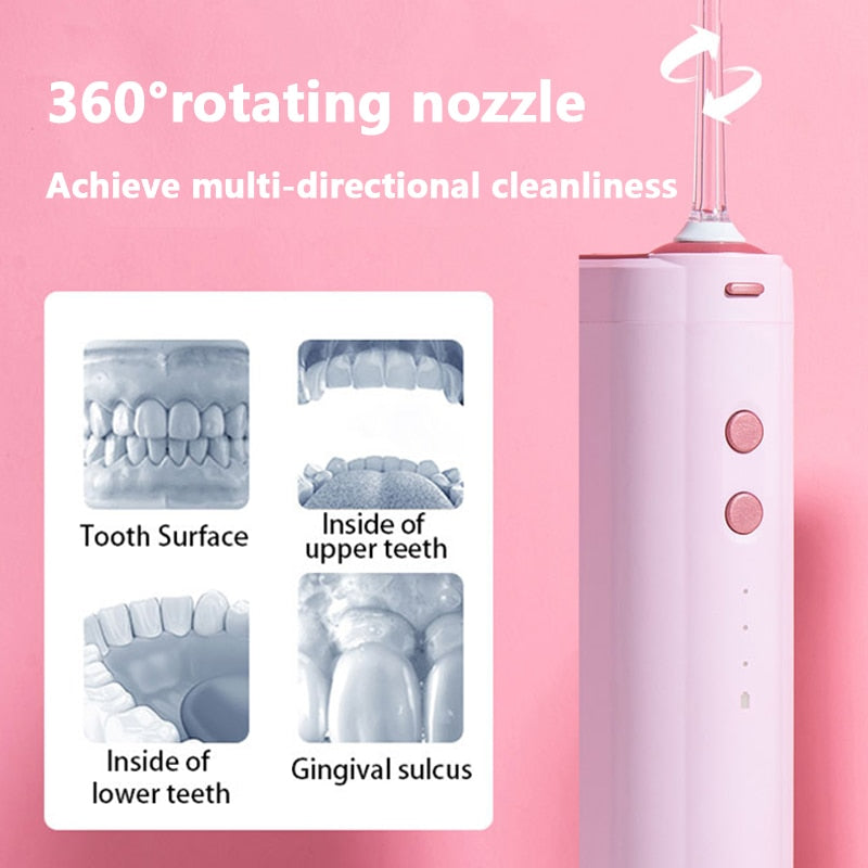 Portable Oral Irrigator Water Dental Flosser Water Jet Toothbrush Teeth Cleaner