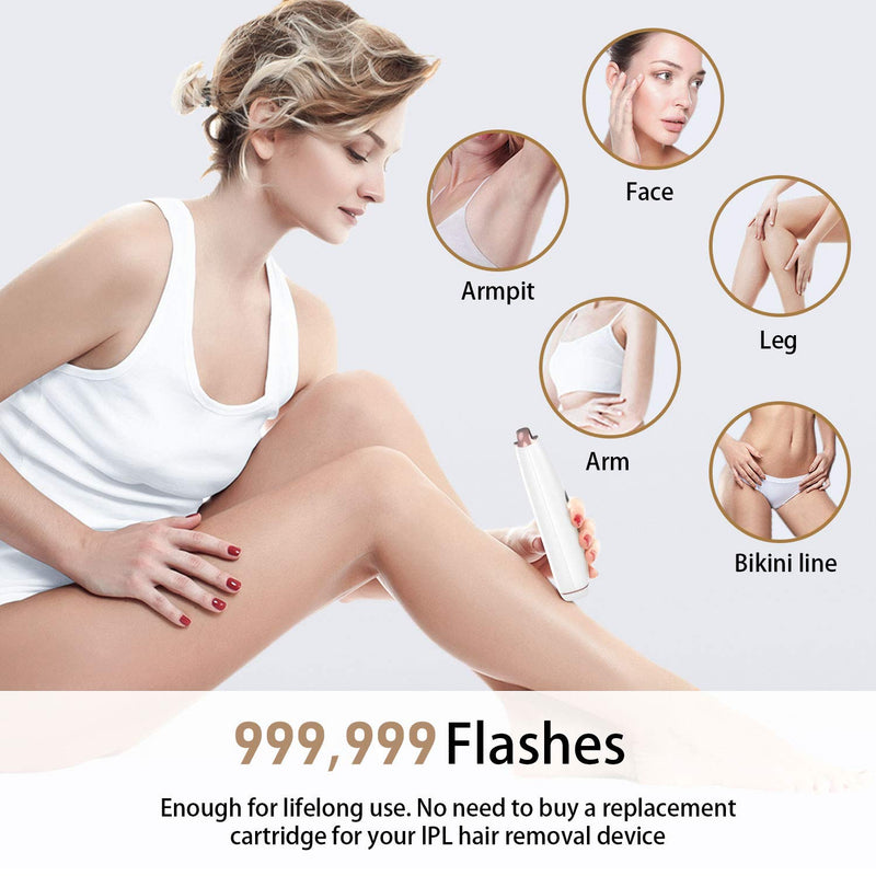 IPL laser hair removal handset permanent painless, 999,999 flashes