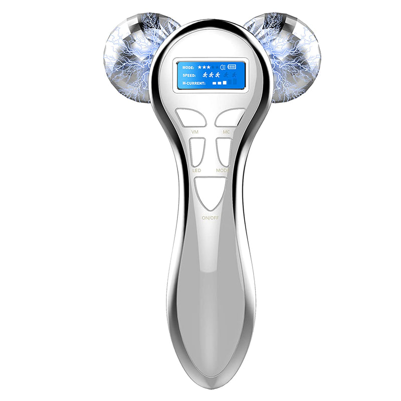Microcurrent facial massager roller anti aging