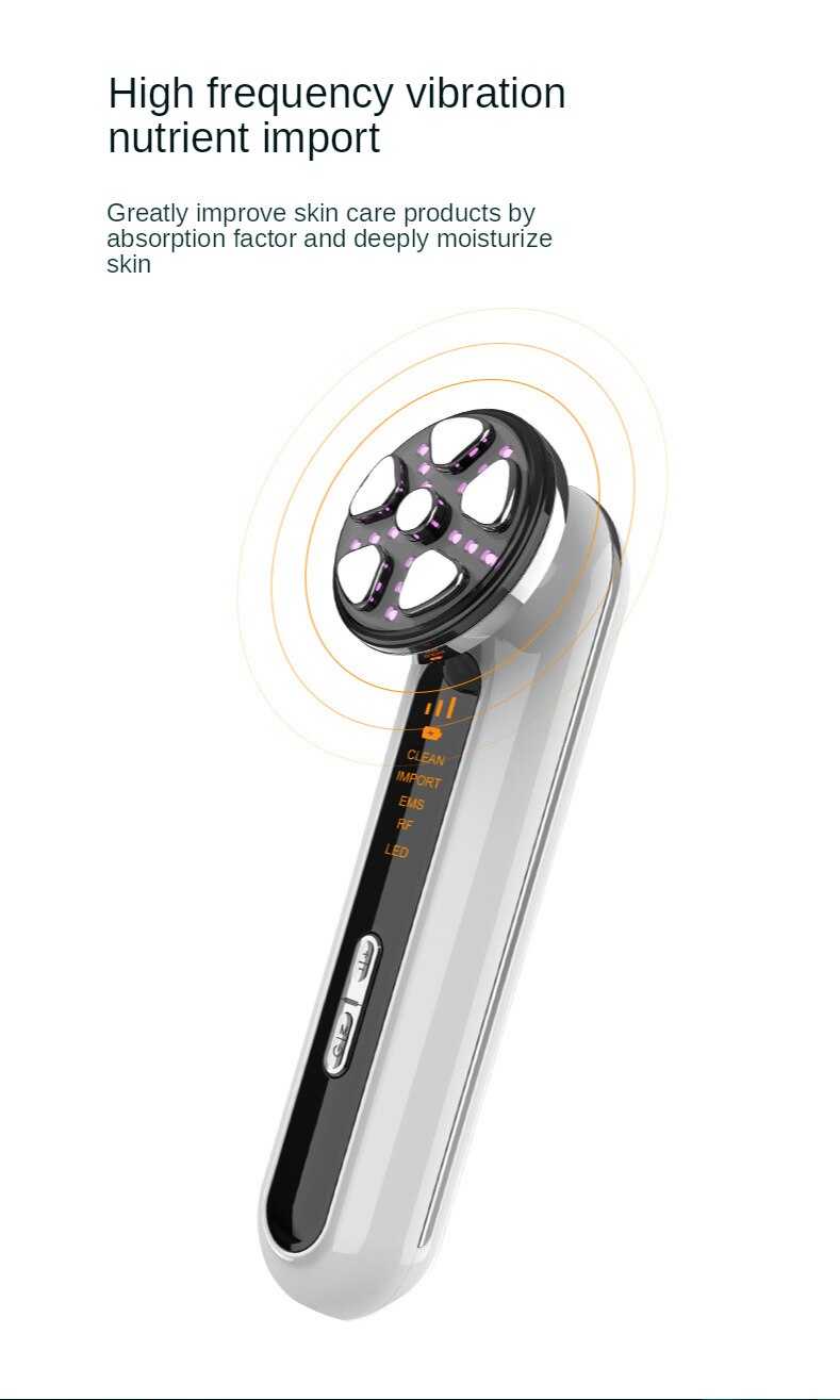 Radio frequency tightening beauty microcurrent face massager