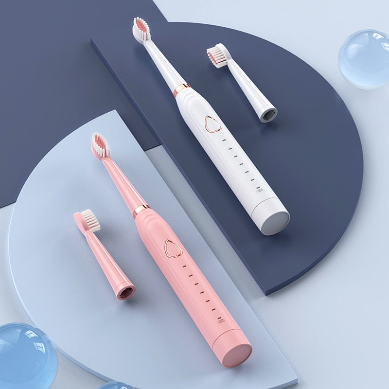 Sonic Electric Toothbrush Adult Timer Brush USB Rechargeable Tooth Brushes