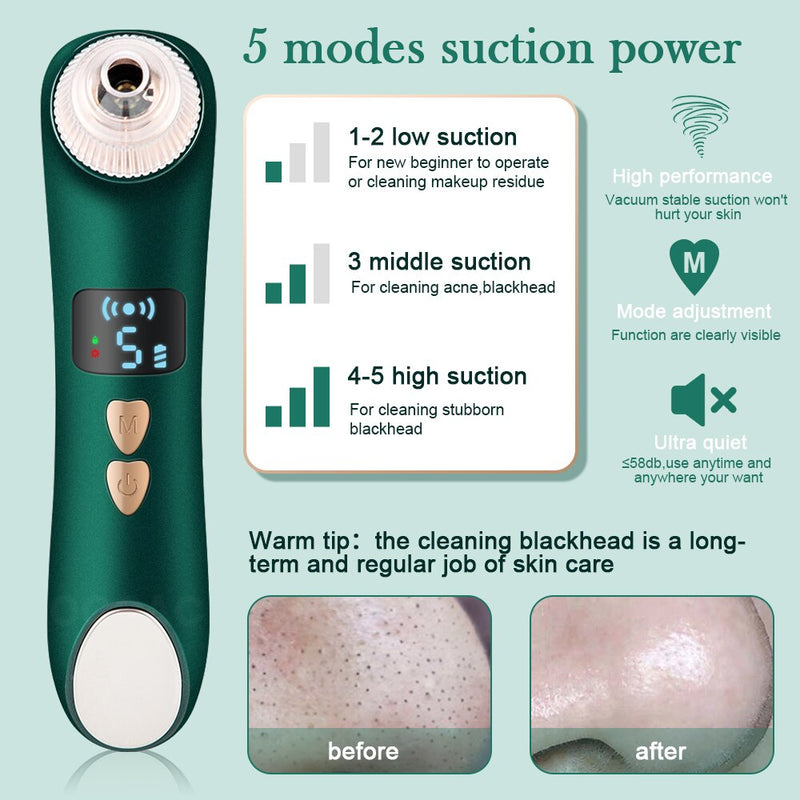 Electric visible blackhead remover deep cleansing beauty device